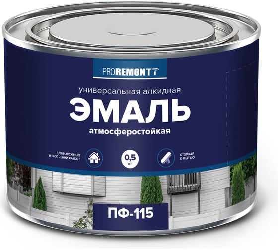 Эмаль PROREMONTT ПФ-115 синяя, 0.5 кг Лк-00009787