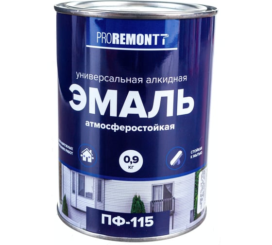 Эмаль PROREMONTT ПФ-115 шоколадно-коричневая, 0.9 кг Лк-00005603