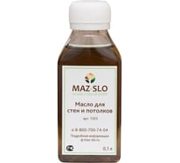 Масло для стен и потолков MAZ-SLO бесцветное 100 мл 8062789