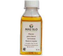 Масло для стен и потолков в бане и сауне MAZ-SLO цвет Баклажан 100 мл 8065582
