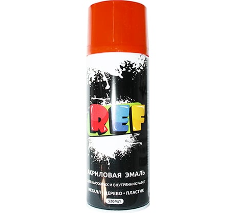 Аэрозольная эмаль REF цвет оранжевый, объем 520 мл 0014