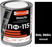 Эмаль Virtuoso ПФ-115 ГОСТ черная 0,9 кг RAL-9004 11588462