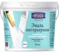 Акриловая универсальная эмаль VIRTUOSO PREMIUM шелковисто-матовая, белая 0,9кг 23417