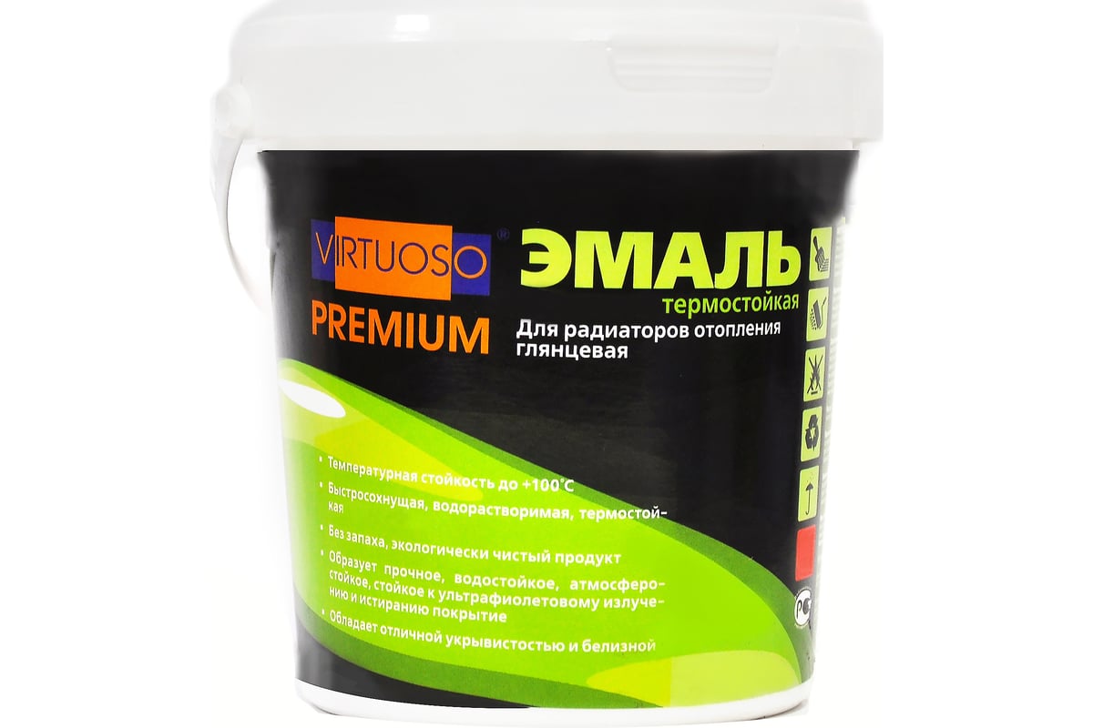 Алкидная эмаль для радиаторов VIRTUOSO PREMIUM белая 1кг 11592755 ...