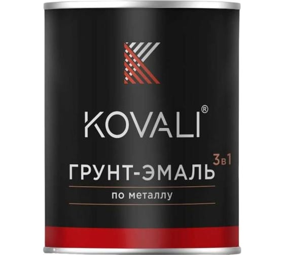 Грунт-эмаль 3 в 1 KOVALI полуглянец, Океанская синь RAL 5020, 0.8 кг kov3.1.4С5020 1