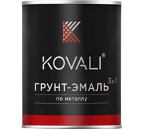 Грунт-эмаль 3 в 1 KOVALI полуглянец, Патиново-зеленая RAL 6000, 2.4 кг kov3.1.5С6000