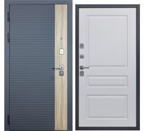 Дверь DIVA 76 2050x860 мм, левая, Дуб Серая - Д13 Белый софт УТ-00083215