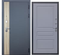 Дверь DIVA 76 2050x860 мм, правая, Дуб Серая - Д13 Силк Маус УТ-00083138 УТ-00083220