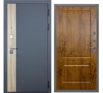 Дверь DIVA 76 2050x860 мм, правая, Дуб Серая - Д7 Дуб Золотой УТ-00083124