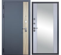 Дверь DIVA 76 зеркало, 2050x960 мм, левая, Дуб Серая - Д15 Силк Маус УТ-00083199