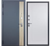 Дверь DIVA 76 2050x860 мм, левая, Дуб Серая - Н10 Белый софт УТ-00083165