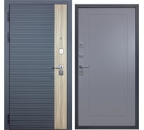 Дверь DIVA 76 2050x860 мм, левая, Дуб Серая - Н10 Силк Маус УТ-00083169