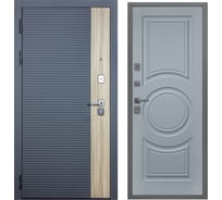 Дверь DIVA 76 2050x860 мм, левая, Дуб Серая - Д8 Силк Маус УТ-00083153