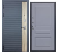 Дверь DIVA 76 2050x860 мм, левая, Дуб Серая - Д13 Силк Маус УТ-00083219