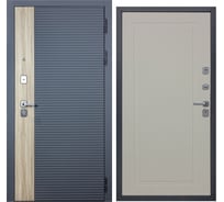 Дверь DIVA 76 2050x860 мм, правая, Дуб Серая - Н10 Софт Шампань УТ-00083174