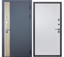 Дверь DIVA 76 2050x860 мм, правая, Дуб Серая - Н10 Белый софт УТ-00083166