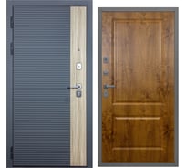 Дверь DIVA 76 2050x860 мм, левая, Дуб Серая - Д7 Дуб Золотой УТ-00083123