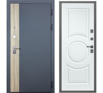 Дверь DIVA 76 2050x860 мм, правая, Дуб Серая - Д8 Белый софт УТ-00083150