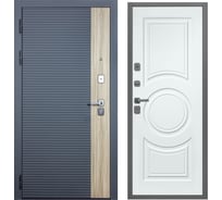 Дверь DIVA 76 2050x860 мм, левая, Дуб Серая - Д8 Белый софт УТ-00083149