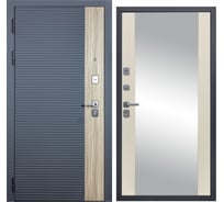 Дверь DIVA 76 зеркало, 2050x960 мм, левая, Дуб Серая - Д15 Софт Шампань УТ-00083189 УТ-00083203