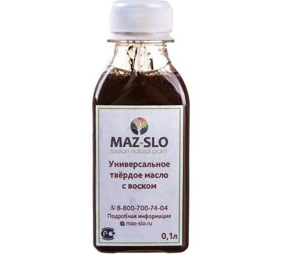 Твёрдое универсальное масло с воском MAZ-SLO цвет Дуб 100 мл 8062062 1