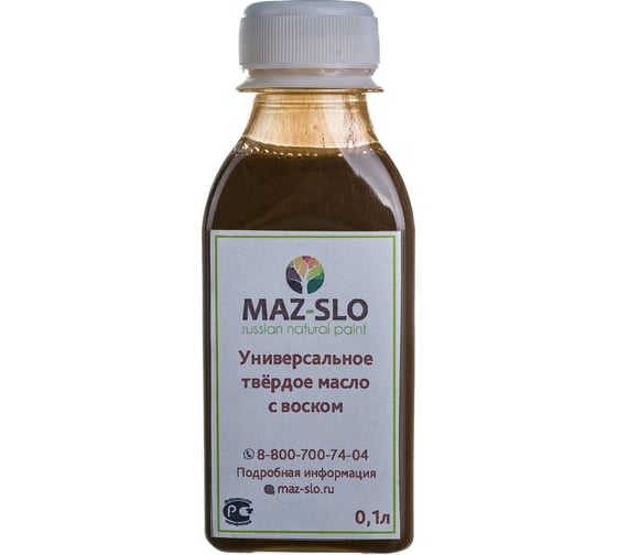 Твёрдое универсальное масло с воском MAZ-SLO цвет Тик 100 мл 8062505