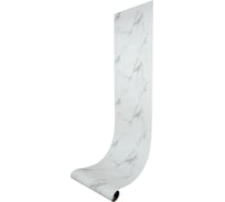 Самоклеящаяся ПВХ плитка LAKO DECOR "Мрамор Бьянко" рулон, толщина 2 мм 1,8м² 60x300 см LKD-RU-G021R-GL