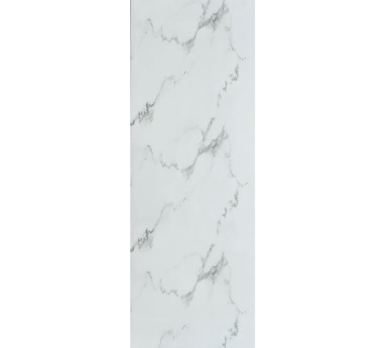 Самоклеящаяся ПВХ плитка LAKO DECOR "Мрамор Бьянко" рулон, толщина 2 мм 1,8м² 60x300 см LKD-RU-G021R-GL