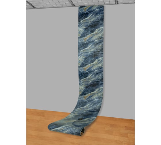 Самоклеящаяся ПВХ плитка LAKO DECOR "Мрамор Леванто" рулон, толщина 2 мм 1,8 м² 60x300 см LKD-RU-G020R-GL