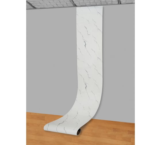 Самоклеящаяся ПВХ плитка LAKO DECOR "Мрамор Оро" рулон, толщина 2 мм 1,8 м² 60x300 см LKD-RU-G024R-GL