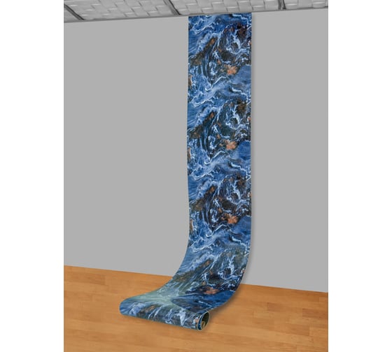 Самоклеящаяся ПВХ плитка LAKO DECOR "Мрамор Оникс" рулон, толщина 2 мм 1,8 м² 60x300 см LKD-RU-G016R-GL