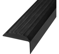 Порог-угол Трибатрон АЛ-990 1,50м чёрный муар с резиновой вставкой 88653 33756463