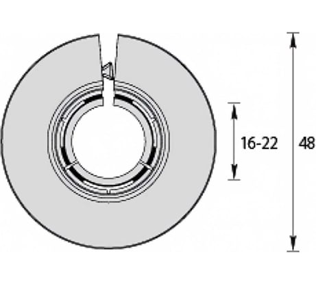 Обвод универсальный для труб 16-22мм Ideal (2шт. во флоупаке), 001 Белый ОТ16-22-Ф2 001 БЕЛ