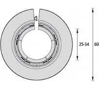 Обвод универсальный для труб 25-34мм Ideal (2шт. во флоупаке), 001 Белый ОТ25-34-Ф2 001 БЕЛ