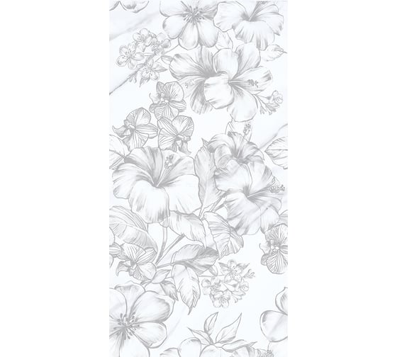 Плитка Azori Ceramica CARRARA FLOWERS 31,5x63 см, 8 шт. в упаковке 00-00108694
