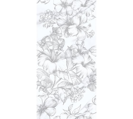 Плитка Azori Ceramica CARRARA FLOWERS 31,5x63 см, 8 шт. в упаковке 00-00108694