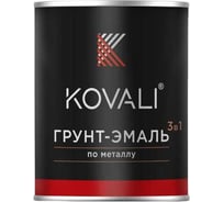 Грунт-эмаль 3 в 1 KOVALI матовая, серая белка RAL 7000, 0.8 кг kov3.2.4C7000
