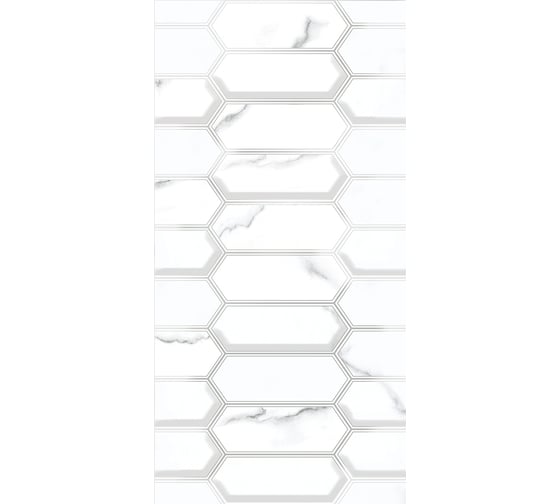 Плитка Azori Ceramica CALACATTA OPACO DIAMOND 31,5x63 см, 8 шт. в упаковке 00-00108674