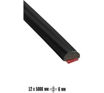 Плинтус-молдинг самоклеящийся LAKO 12-5000 мм, толщина 6 мм, черный, шт LKD-PL-YT251-BLACK