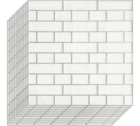 Комплект 10 шт 3D панель для стен LAKO DECOR Барокко цвет Белый кирпич, 70x70см, толщина 6мм LKD-5-XY-R101-KO-MEGA10