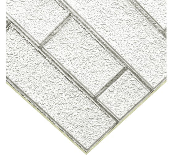 Комплект 10 шт 3D панель для стен LAKO DECOR Барокко цвет Белый кирпич, 70x70см, толщина 6мм LKD-5-XY-R101-KO-MEGA10
