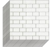 Комплект 20 шт 3D панель для стен LAKO DECOR Барокко цвет Белый кирпич, 70x70см, толщина 6мм LKD-5-XY-R101-KO-MEGA20