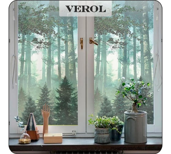 Пленка-Наклейки на окна Verol Лес 75x152 см, зеленый ПО_0026 1