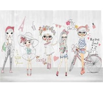 Фотообои ООО Первое ателье детские для девочки "Модницы" 300x270 см ШхВ pw148148-300х270