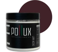 Краска для мебели без запаха матовая быстросохнущая для кухни / дерева / декора акриловая Pollux Decor Matt, объем 500мл, цвет чёрно-красный (RAL 3007) PDM-3007-05L