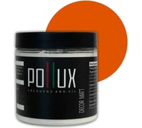 Краска для мебели без запаха матовая быстросохнущая для кухни / дерева / декора акриловая Pollux Decor Matt, объем 500мл, цвет транспортный оранжевый (RAL 2009) PDM-2009 -05L