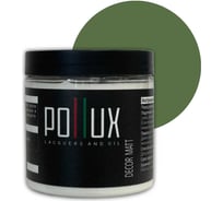 Краска для мебели без запаха матовая быстросохнущая для кухни / дерева / декора акриловая PolluxDecor Matt, объем 500мл, цвет резедово-зелёный (RAL 6011) PDM-6011-05L