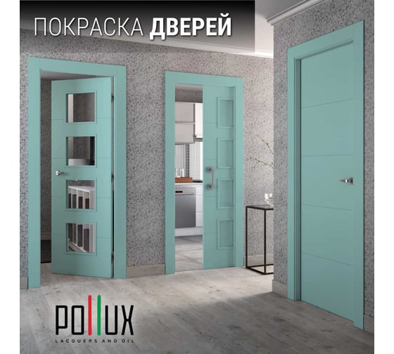 Краска для мебели без запаха матовая быстросохнущая для кухни / дерева / декора акриловая Pollux Decor Matt, объем 500мл, цвет светло-зелёный (RAL 6027) PDM-6027-05L