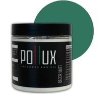 Краска для мебели без запаха матовая быстросохнущая для кухни / дерева / декора акриловая Pollux Decor Matt, объем 500мл, цвет патиново-зелёный (RAL 6000) PDM-6000-05L