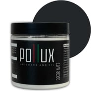 Краска для мебели без запаха матовая быстросохнущая для кухни / дерева / декора акриловая Pollux Decor Matt, объем 500мл, цвет чёрно-серый (RAL 7021) PDM-7021-05L